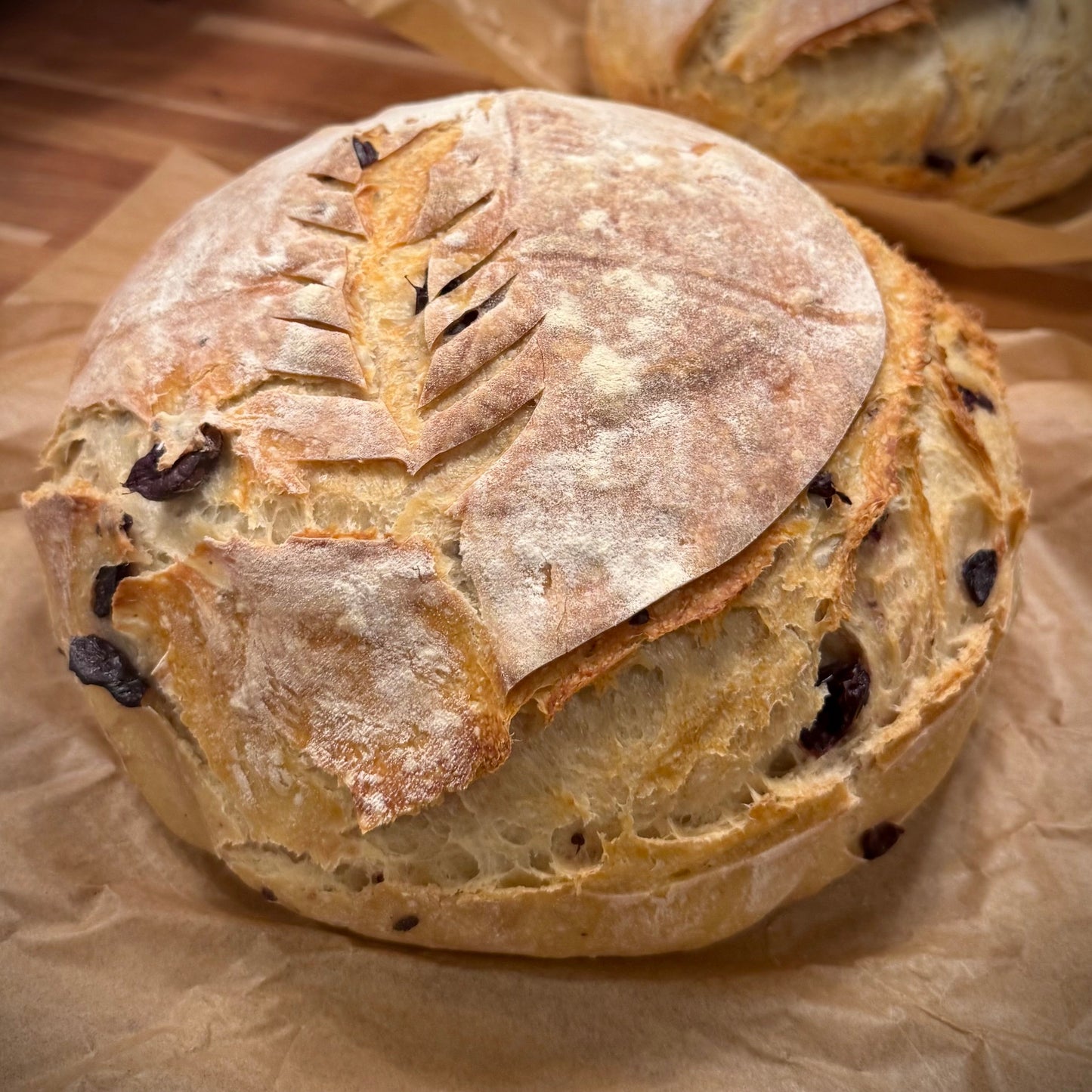“The Forbidden Carb” - Kalamata Olive Sourdough Loaf