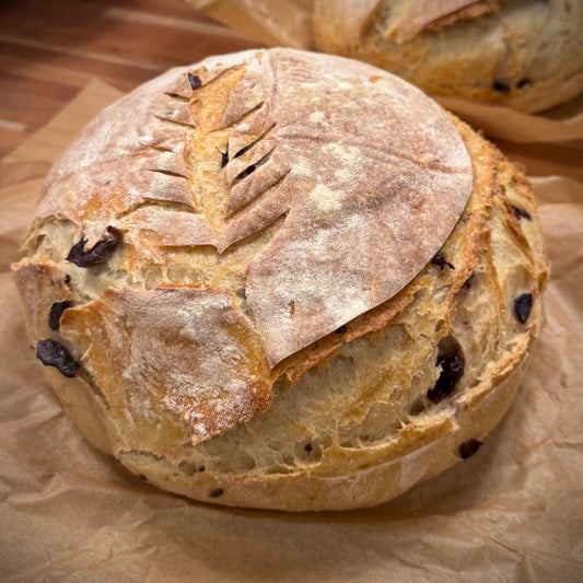 “The Forbidden Carb” - Kalamata Olive Sourdough Loaf
